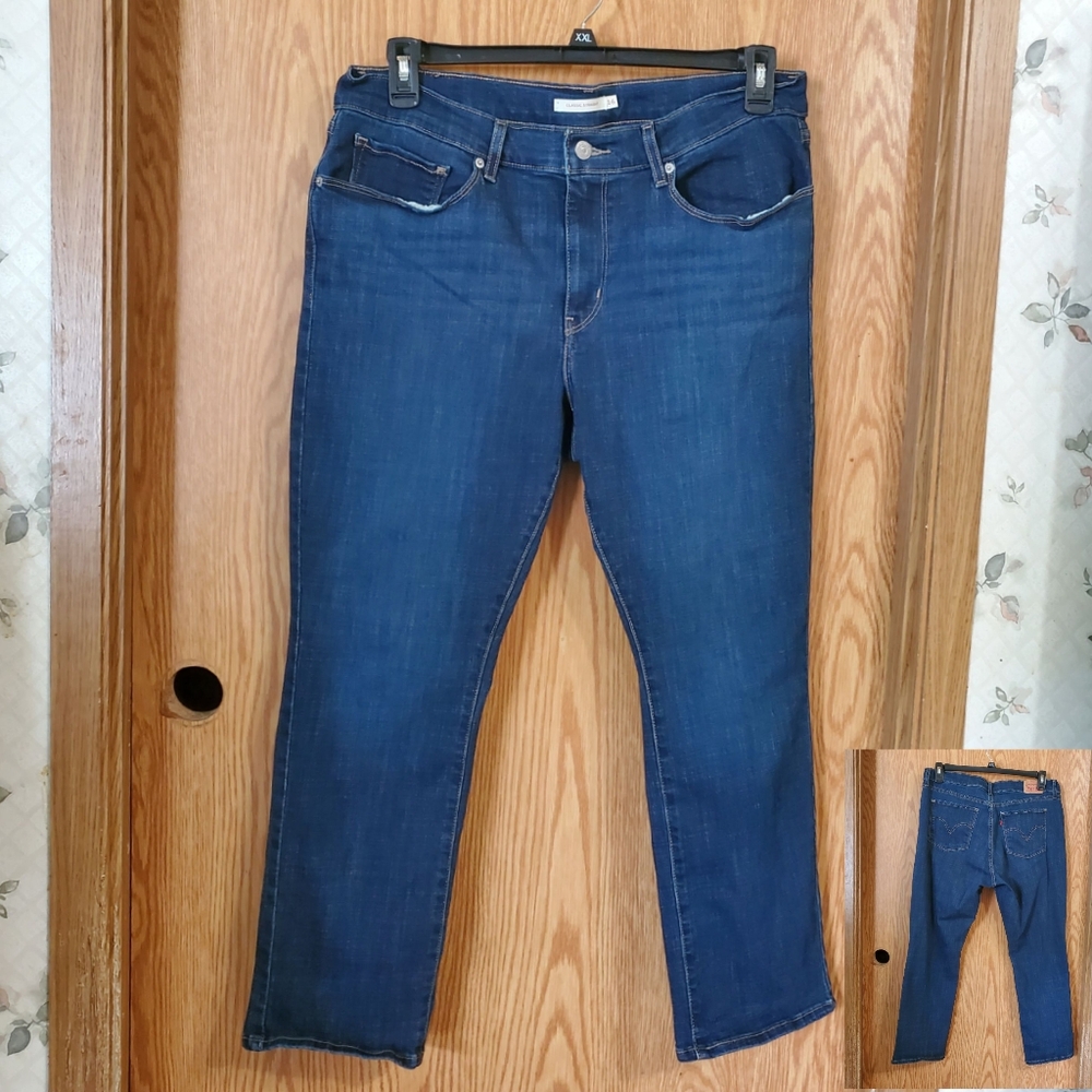 Levis classic straight jeans cotton blend size 16